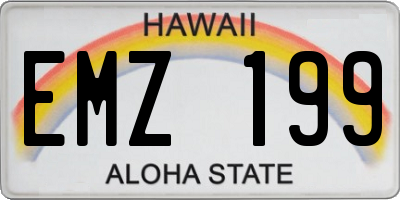 HI license plate EMZ199