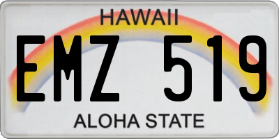 HI license plate EMZ519
