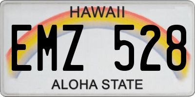 HI license plate EMZ528