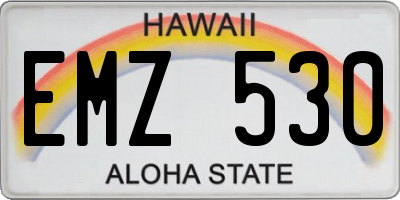 HI license plate EMZ530