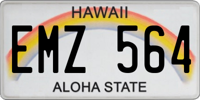 HI license plate EMZ564