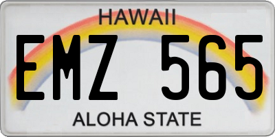 HI license plate EMZ565