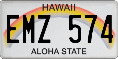 HI license plate EMZ574