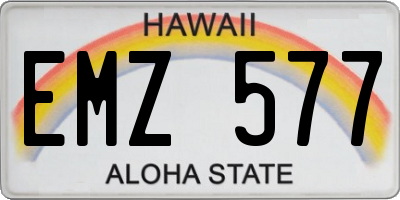 HI license plate EMZ577