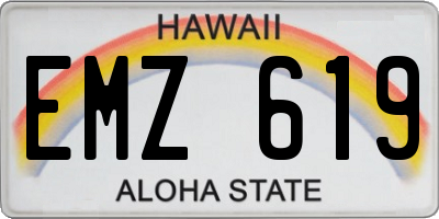 HI license plate EMZ619