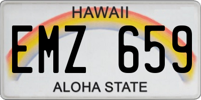 HI license plate EMZ659