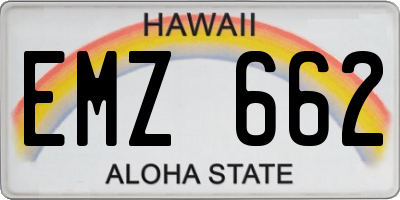 HI license plate EMZ662