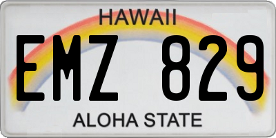 HI license plate EMZ829