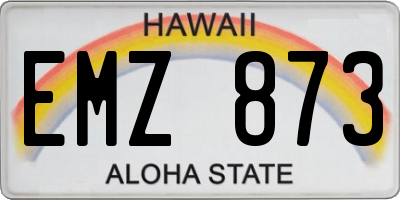 HI license plate EMZ873