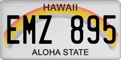 HI license plate EMZ895