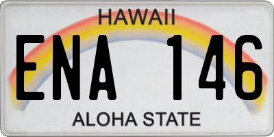 HI license plate ENA146