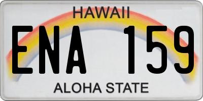 HI license plate ENA159