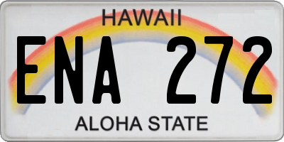 HI license plate ENA272
