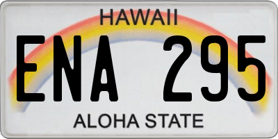 HI license plate ENA295