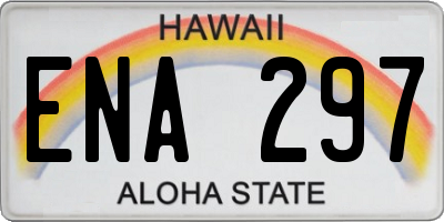 HI license plate ENA297