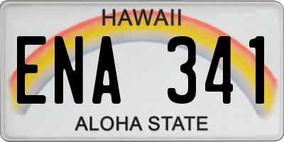 HI license plate ENA341