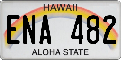 HI license plate ENA482
