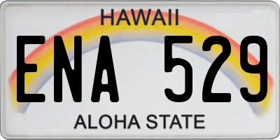 HI license plate ENA529