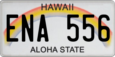 HI license plate ENA556