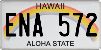 HI license plate ENA572