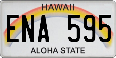 HI license plate ENA595