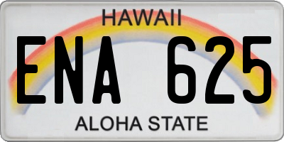 HI license plate ENA625