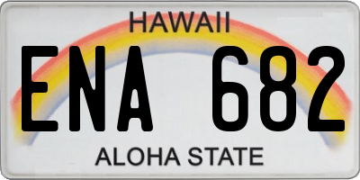 HI license plate ENA682