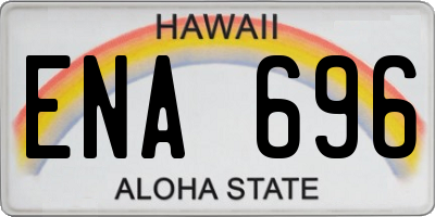 HI license plate ENA696