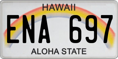HI license plate ENA697