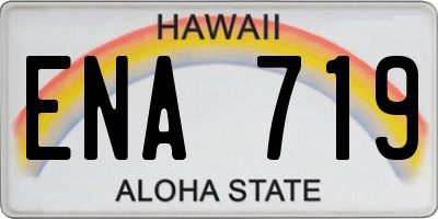 HI license plate ENA719