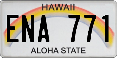 HI license plate ENA771