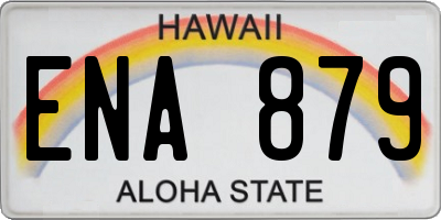 HI license plate ENA879