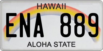 HI license plate ENA889