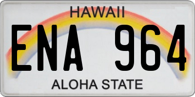 HI license plate ENA964