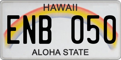 HI license plate ENB050