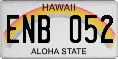 HI license plate ENB052