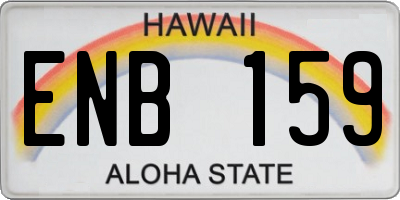 HI license plate ENB159