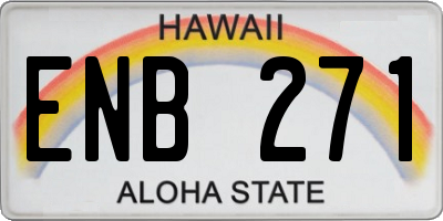 HI license plate ENB271