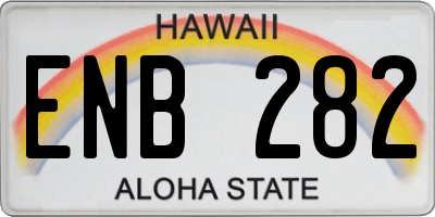 HI license plate ENB282