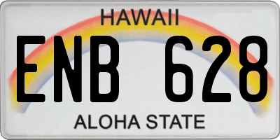 HI license plate ENB628