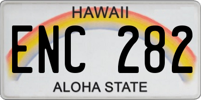 HI license plate ENC282