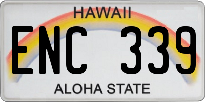 HI license plate ENC339