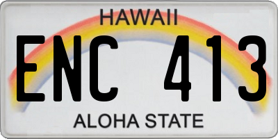 HI license plate ENC413