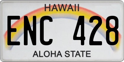 HI license plate ENC428