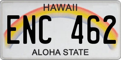 HI license plate ENC462