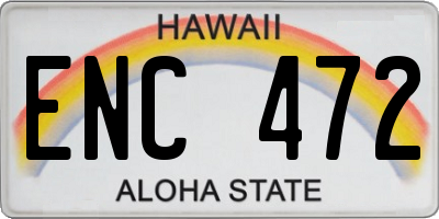 HI license plate ENC472