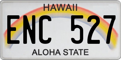 HI license plate ENC527