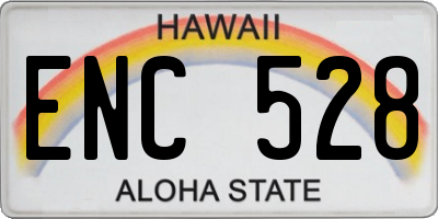 HI license plate ENC528