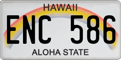 HI license plate ENC586