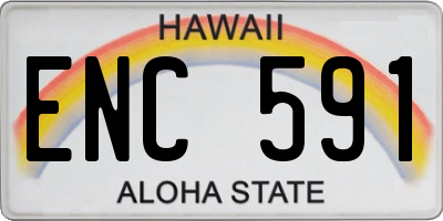 HI license plate ENC591